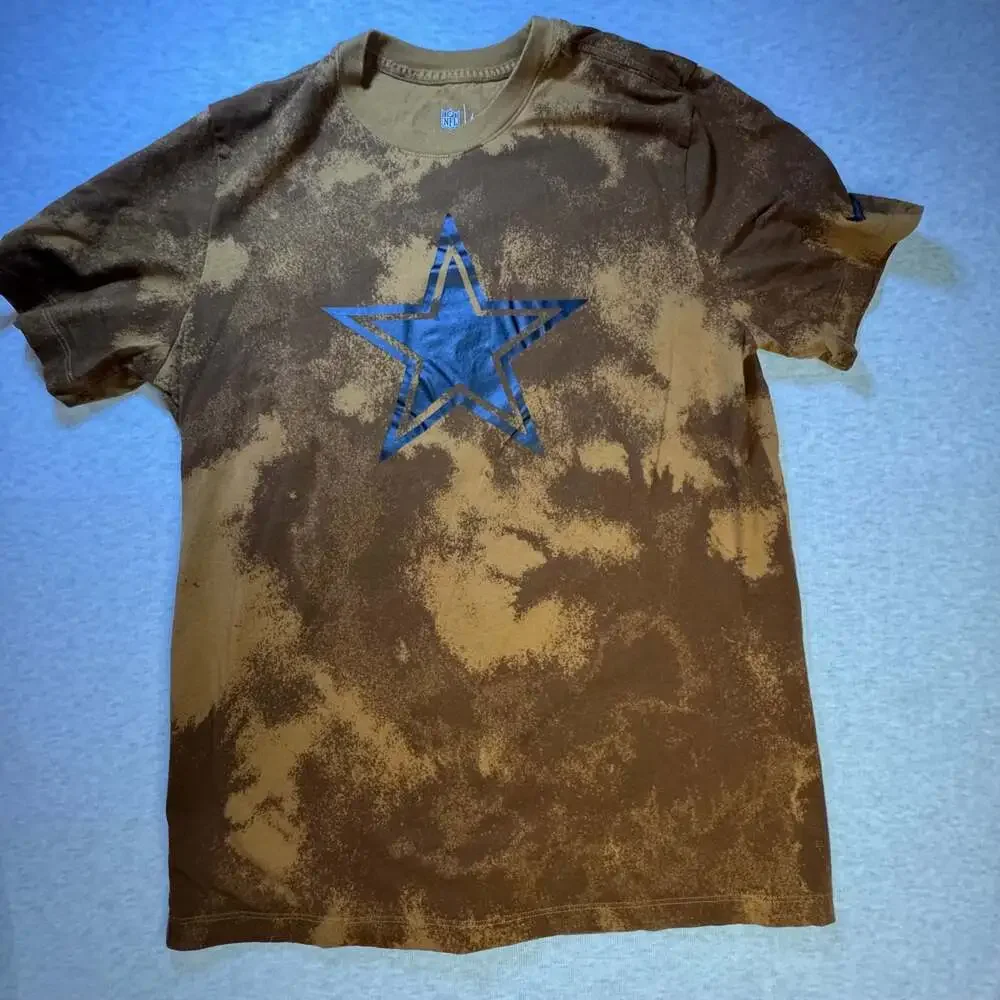 Nike Dallas Cowboys 2023 Salute to Service Sideline T-Shirt Brown Camo Large